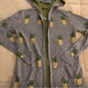 Open Cardigan Pineapple Hoodie. Sizes small and med.